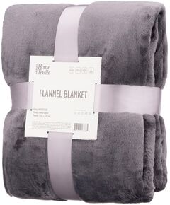 Плед ARDESTO Flannel, 200x220см, 100% поліестер, темно-сірий, фото  | SNABZHENIE.com.ua
