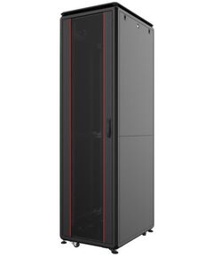 Шафа MIRSAN 19", 26U, GTV, скляні двері, 600x600 мм, максимально 2000 кг, чорна, фото  | SNABZHENIE.com.ua