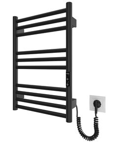 Рушникосушка Hygge Family електрична Greenwich, 570х430х80мм, таймер-регулятор, сталь, чорний матовий, фото  | SNABZHENIE.com.ua