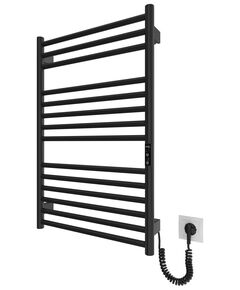 Рушникосушка Hygge Family електрична Greenwich, 770х530х80мм, таймер-регулятор, сталь, чорний матовий, фото  | SNABZHENIE.com.ua