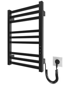 Рушникосушка Hygge Family електрична London, 570х430х80мм, таймер-регулятор, сталь, чорний матовий, фото  | SNABZHENIE.com.ua