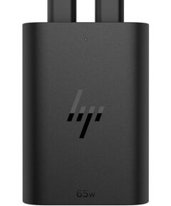 Зарядний пристрій мережевий HP 65W 2хUSB-C, кабель USB-C > USB-C, 1м, чорний, фото  | SNABZHENIE.com.ua