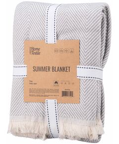 Плед ARDESTO Summer 140х190см, 100% бавовна, сірий, фото  | SNABZHENIE.com.ua