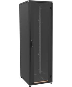 Шафа ZPAS 19", 42U, SZB IT, передні скляні двері, 600x800 мм, максимально 1000кг, чорна, фото  | SNABZHENIE.com.ua