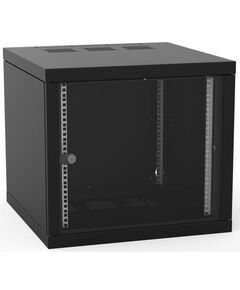 Шафа ZPAS 19", 12U, Z-BOX, змінні бічні стінки, скляні двері, 600x600 мм, максимально 100кг, чорна, фото  | SNABZHENIE.com.ua
