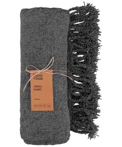 Плед ARDESTO Chenille 140х190см, 100% поліестер, сірий темний, фото  | SNABZHENIE.com.ua