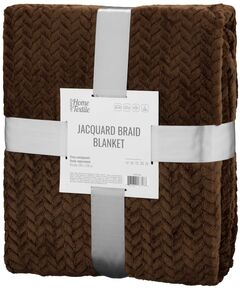 Плед ARDESTO Jacquard Braid 200х220см, 100% поліестер, коричневий, фото  | SNABZHENIE.com.ua