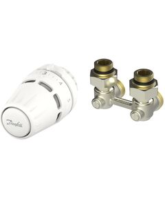 Комплект термостатичний Danfoss Regus RA + RLV-KB, H-подібний, нижнє підкл, 1/2", кутовий, фото  | SNABZHENIE.com.ua