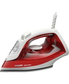 Праска PHILIPS Series 2000, 2000Вт, 250мл, паровий удар -100гр, керам. підошва, червоний, фото  | SNABZHENIE.com.ua