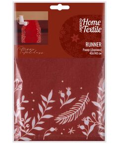 Ранер ARDESTO Happy Holidays, 40х140см, 90% поліестер, 10% бавовна, червоний, фото  | SNABZHENIE.com.ua