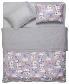 КПБ 1,5сп ARDESTO Gloria, підковдра 160х220см, простирадло 160х220см, наволочки (2) 50х70см, 100% бавовна, сатин, веселі котики, смужка, фото  | SNABZHENIE.com.ua