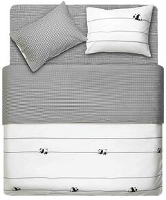 КПБ 1,5сп ARDESTO Gloria, підковдра 160х220см, простирадло 160х220см, наволочки (2) 50х70см, 100% бавовна, сатин, панди, клітинка, фото  | SNABZHENIE.com.ua