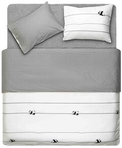 КПБ 2,0сп ARDESTO Gloria, підковдра 200х220см, простирадло 230х240см, наволочки (2) 50х70см, 100% бавовна, сатин, панди, клітинка, фото  | SNABZHENIE.com.ua