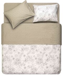 КПБ 1,5сп ARDESTO Gloria, підковдра 160х220см, простирадло 160х220см, наволочки (2) 50х70см, 100% бавовна, сатин, квіти, бежевий, фото  | SNABZHENIE.com.ua