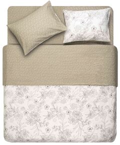 КПБ 2,0сп ARDESTO Gloria, підковдра 200х220см, простирадло 230х240см, наволочки (2) 50х70см, 100% бавовна, сатин, квіти, бежевий, фото  | SNABZHENIE.com.ua