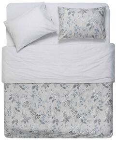 КПБ 2,0сп ARDESTO Gloria, підковдра 200х220см, простирадло 230х240см, наволочки (2) 50х70см, 100% бавовна, сатин, польові квіти, сірий світлий, фото  | SNABZHENIE.com.ua