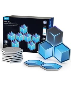 Govee Набір настінних світильників H606A Glide Hexagon Light, 7, RGBIC, WI-FI/Bluetooth, білий, фото  | SNABZHENIE.com.ua