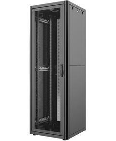 Шафа MIRSAN 19", 22U, GTN, перфоровані двері, 600x1000 мм, максимально 1000 кг, чорна, фото  | SNABZHENIE.com.ua