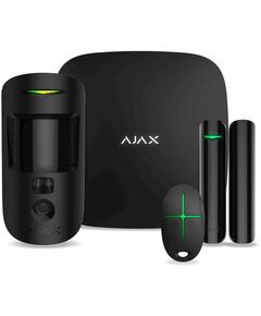 Комплект охоронної сигналізації Ajax HDR StarterKit Cam, hub 2, motioncam HDR, doorprotect, spacecontrol, jeweller, бездротовий, чорний, фото  | SNABZHENIE.com.ua