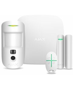 Комплект охоронної сигналізації Ajax HDR StarterKit Cam, hub 2, motioncam HDR, doorprotect, spacecontrol, jeweller, бездротовий, білий, фото  | SNABZHENIE.com.ua