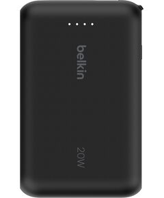 Акумулятор портативний літій-іонний Power Bank Belkin 10000мА·год, 20Вт, з інтегрованим кабелем USB-C, чорний, фото  | SNABZHENIE.com.ua