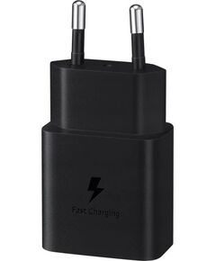 Зарядний пристрій мережевий Samsung 15Вт USB-С, чорний, фото  | SNABZHENIE.com.ua