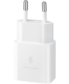 Зарядний пристрій мережевий Samsung 15Вт USB-С, кабель USB-C > USB-C, 1м, білий, фото  | SNABZHENIE.com.ua