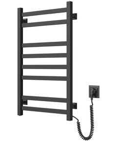 Рушникосушка Navin електрична Авангард, 800х480х71мм, кнопка, сталь, чорний муар, праве підключення, фото  | SNABZHENIE.com.ua