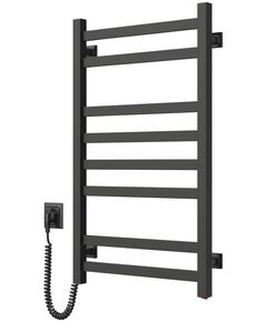 Рушникосушка Navin електрична Авангард, 800х480х71мм, кнопка, сталь, чорний муар, ліве підключення, фото  | SNABZHENIE.com.ua