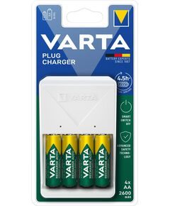 Зарядний пристрій Varta Plug Charger 4хNI MH AA2600 мА•год, фото  | SNABZHENIE.com.ua