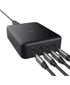 Зарядний пристрій мережевий Trust Maxo 240Вт,GaN, 4xUSB-C,PD, чорний, фото  | SNABZHENIE.com.ua