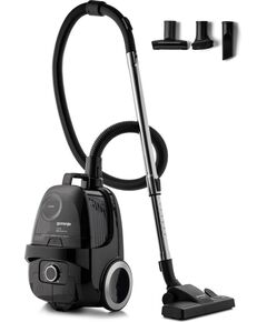 Пилосос Gorenje контейнерний, 800Вт, конт пил -3.3л, HEPA, чорний, фото  | SNABZHENIE.com.ua