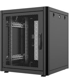 Шафа MIRSAN 19", 20U, GTN, перфоровані двері, 600x600 мм, максимально 1000 кг, чорна, фото  | SNABZHENIE.com.ua