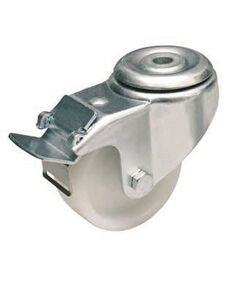 Ролики ZPAS 150, поворотні з гальмом, 2 шт, фото  | SNABZHENIE.com.ua