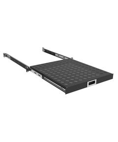 Полиця ZPAS 19", 1U, висувна, глибиною 450-550 мм, чорна, фото  | SNABZHENIE.com.ua