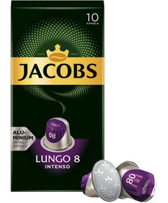 Кава Jacobs  капсули  Lungo Intenso, купаж арабіка/робуста, 10шт, Nespresso, фото  | SNABZHENIE.com.ua