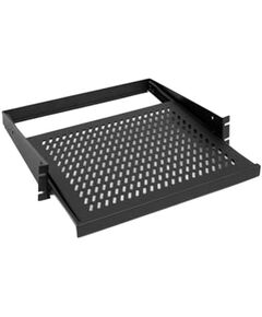 Полиця ZPAS 19", 2U, висувна, глибина 455 мм, чорна, фото  | SNABZHENIE.com.ua