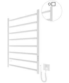 Рушникосушка Hygge Family електрична Leeds, 770х530х85мм, таймер-регулятор, сталь, білий матовий, фото  | SNABZHENIE.com.ua