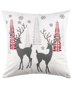Подушка декор. ARDESTO Christmas Deer 45х45см, 100% поліестер, білий, фото  | SNABZHENIE.com.ua