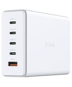 Зарядний пристрій мережевий D-Link DCF-241 240Вт GaN 4хUSB-С, 1xUSB-A, білий, фото  | SNABZHENIE.com.ua