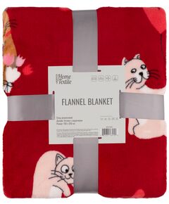 Плед ARDESTO Flannel 160х200см, 100% поліестер, котики з сердечками, фото  | SNABZHENIE.com.ua