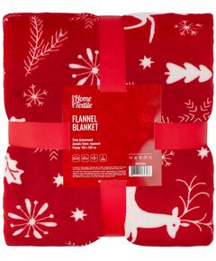 Плед ARDESTO Christmas Flannel 160х200см, 100% поліестер, олені, червоний, фото  | SNABZHENIE.com.ua