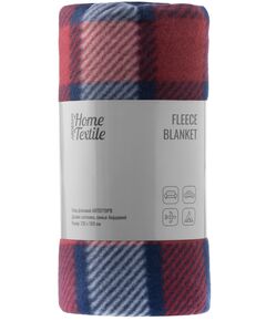 Плед ARDESTO Fleece 130x160см, 100% поліестер, клітинка, синьо-бордовий, фото  | SNABZHENIE.com.ua