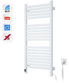 Рушникосушка Navin електрична Авангард Х, 1000х480х71мм, Wi-Fi, сталь, білий, праве підключення, фото  | SNABZHENIE.com.ua