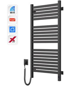 Рушникосушка Navin електрична Авангард Х, 1000х480х71мм, Wi-Fi, сталь, чорний муар, ліве підключення, фото  | SNABZHENIE.com.ua