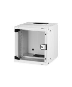 Шафа DIGITUS 10", 6U, SOHO PRO, скляні двері, 315x300 мм, 30кг максимально, сіра, фото  | SNABZHENIE.com.ua