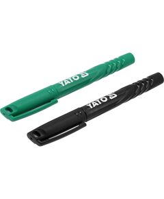 Маркери технічні YATO 2 шт, чорний і зелений [12/144], фото  | SNABZHENIE.com.ua