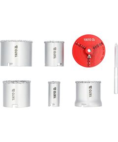 Свердла корончаті вольфраму YATO по бетоні цеглі кераміц силікату Ø= 33, 53, 67, 73, 83 мм, l= 65мм, фото  | SNABZHENIE.com.ua