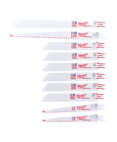 Набір полотен для шабельних пил SAWZALL THIN KERF MILWAUKEE, (10шт), пластиковий кейс, фото  | SNABZHENIE.com.ua