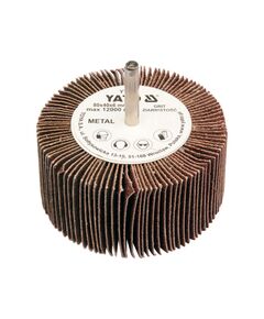 Круг пелюстковий шліфувальний YATO P60, Ø= 80 мм h= 40 мм, шпиндель Ø= 6 мм [10/60], фото  | SNABZHENIE.com.ua